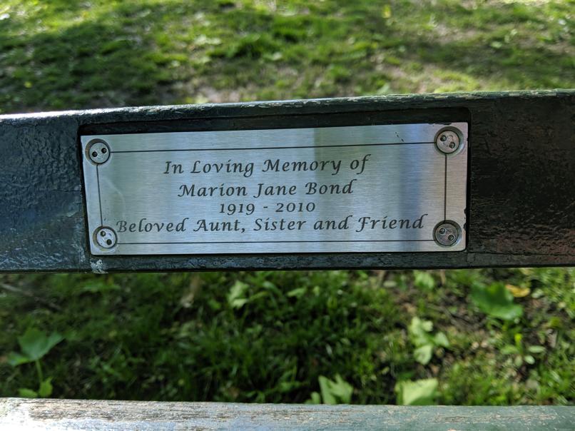 I saw this bench in Central Park