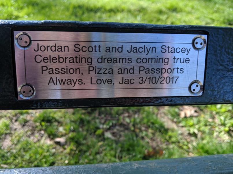 I saw this bench in Central Park