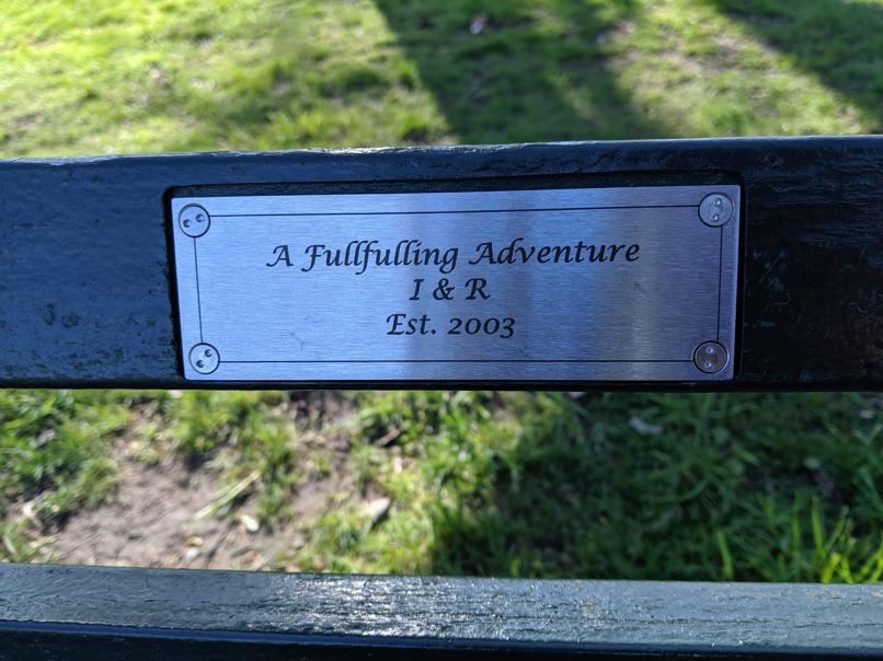 I saw this bench in Central Park