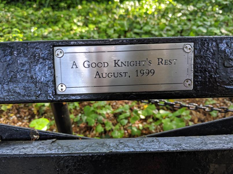 I saw this bench in Central Park