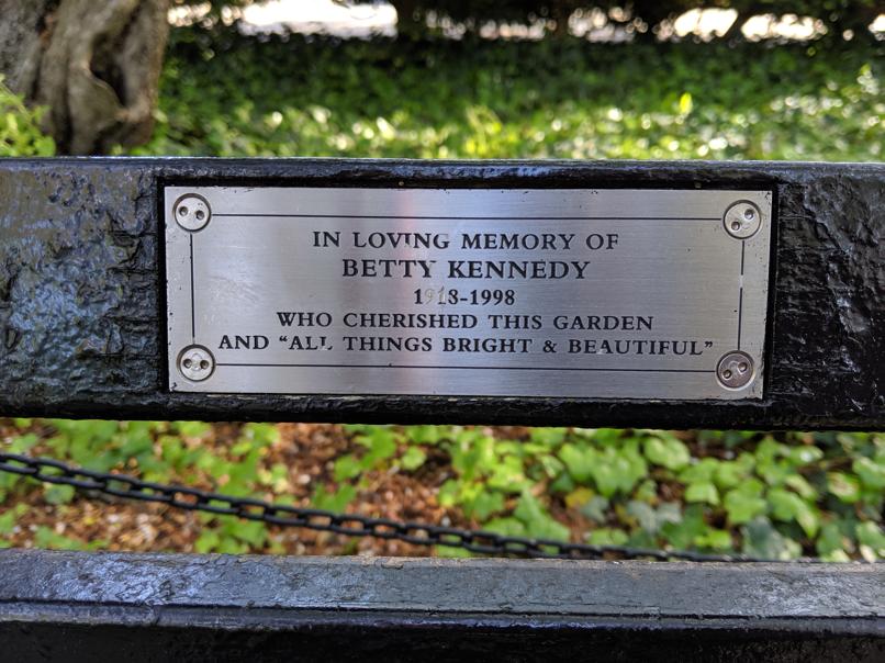 I saw this bench in Central Park