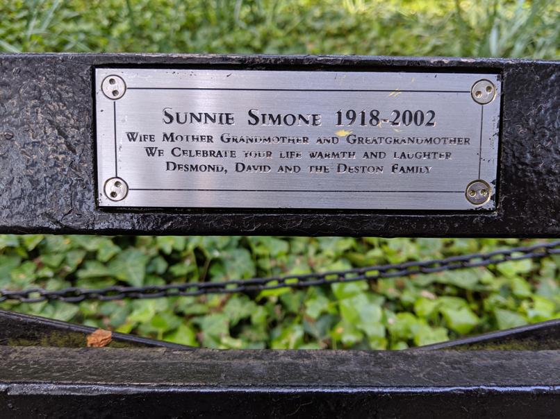 I saw this bench in Central Park