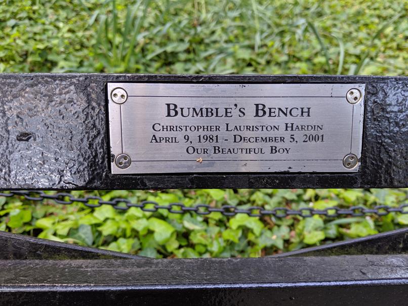 I saw this bench in Central Park