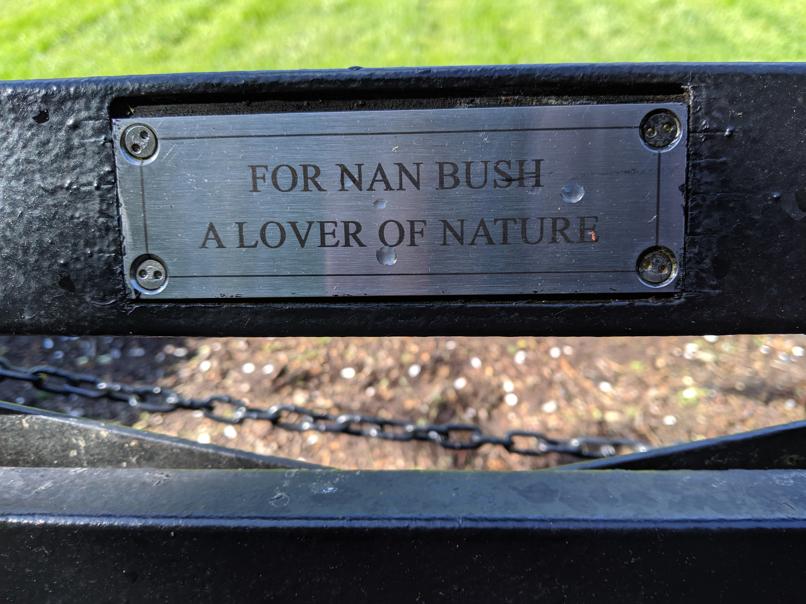 I saw this bench in Central Park