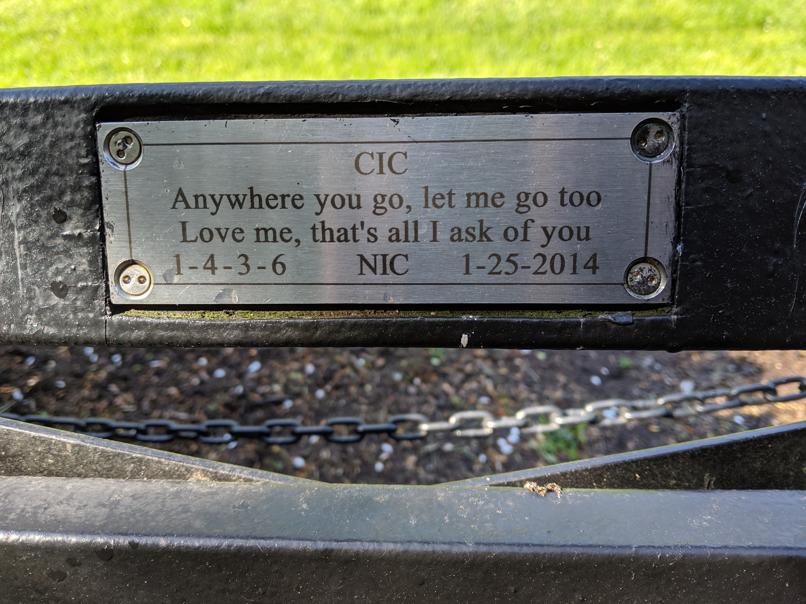 I saw this bench in Central Park