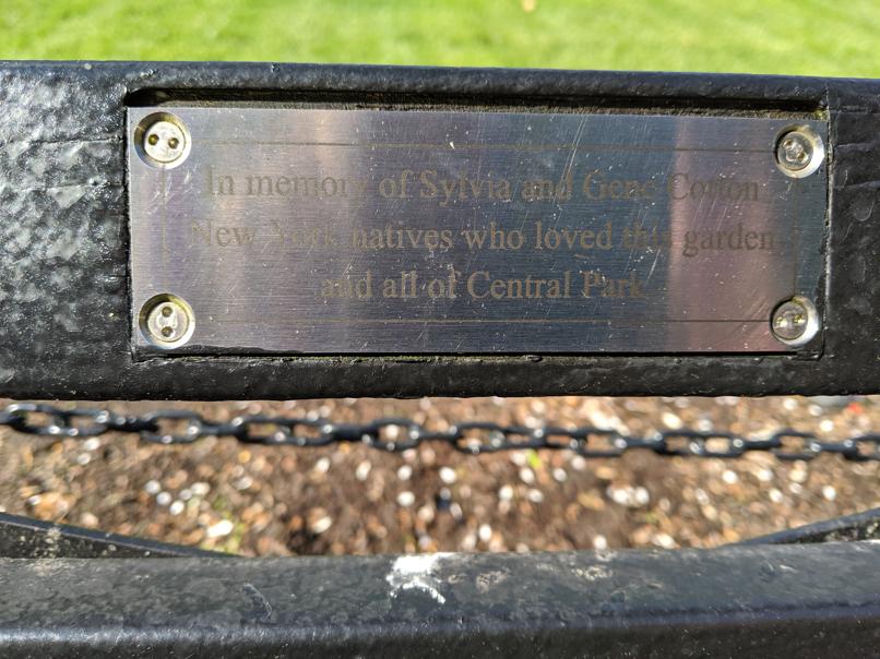 I saw this bench in Central Park