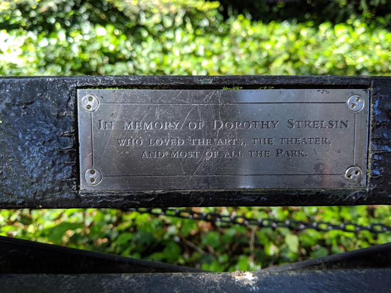 I saw this bench in Central Park