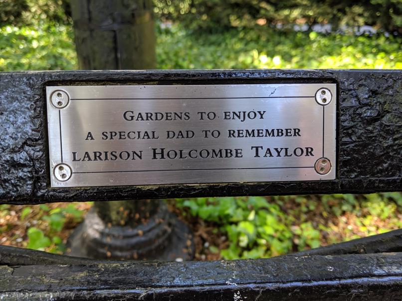 I saw this bench in Central Park