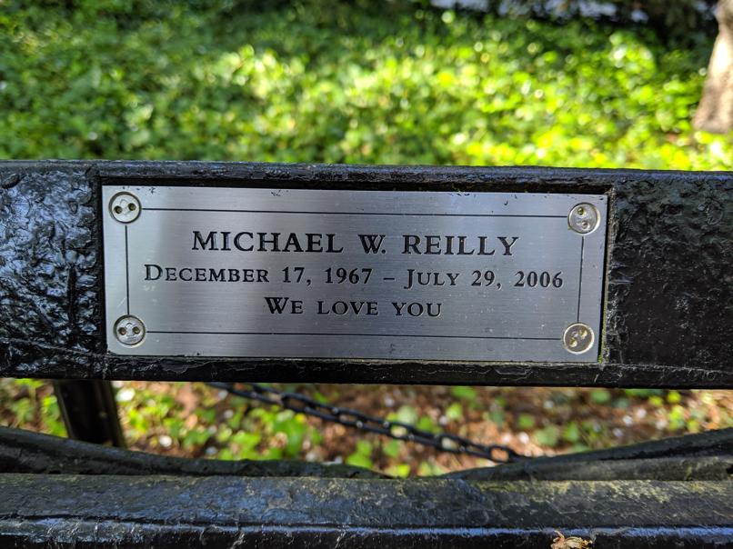 I saw this bench in Central Park