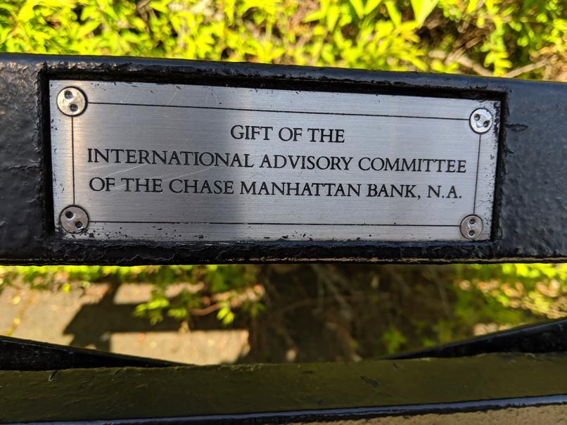 I saw this bench in Central Park