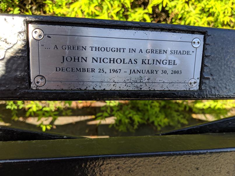 I saw this bench in Central Park