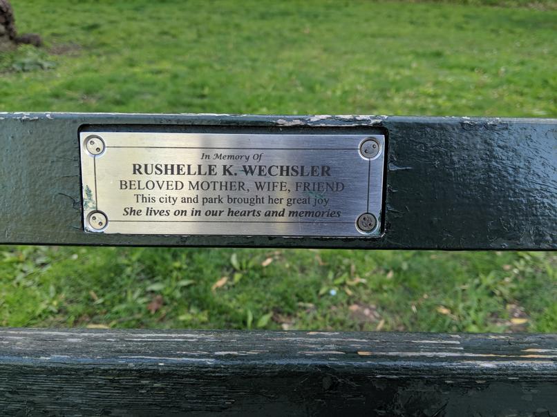 I saw this bench in Central Park