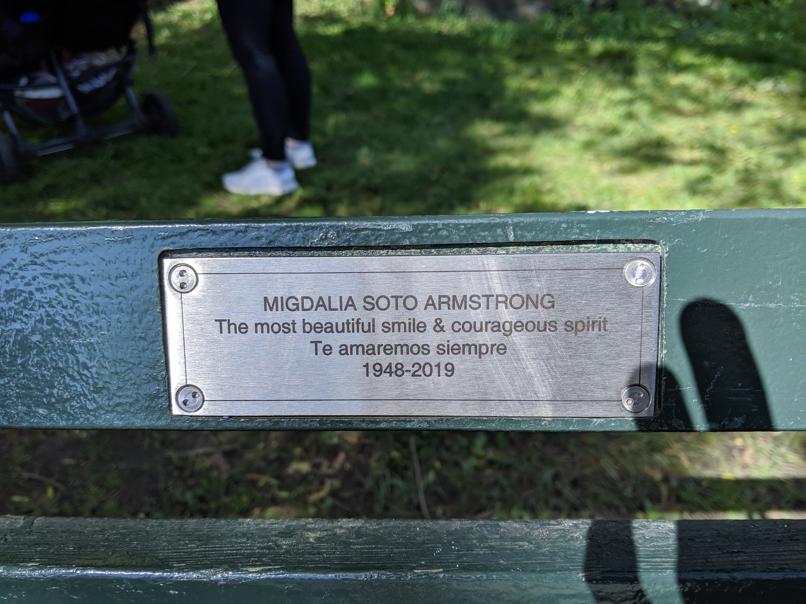 I saw this bench in Central Park