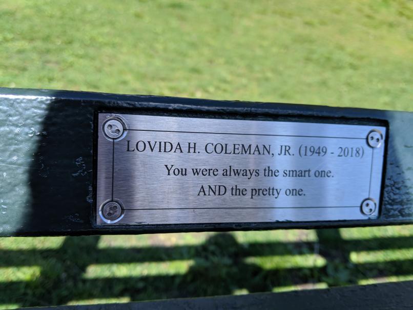 I saw this bench in Central Park