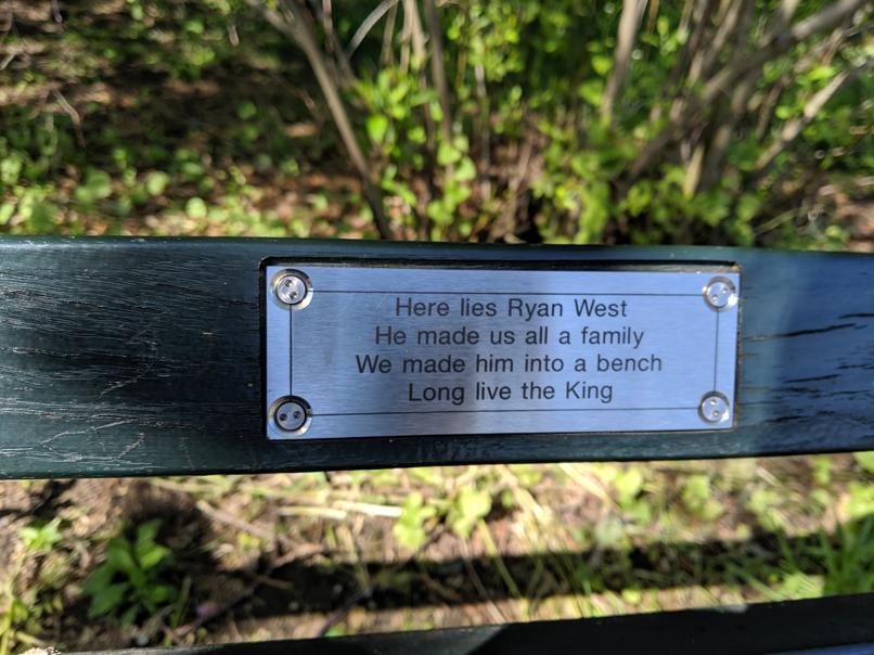 I saw this bench in Central Park