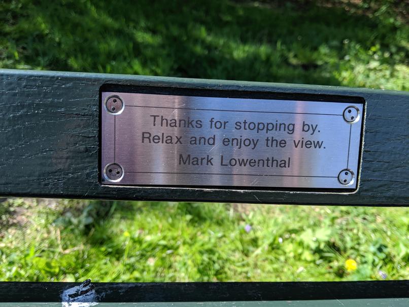 I saw this bench in Central Park