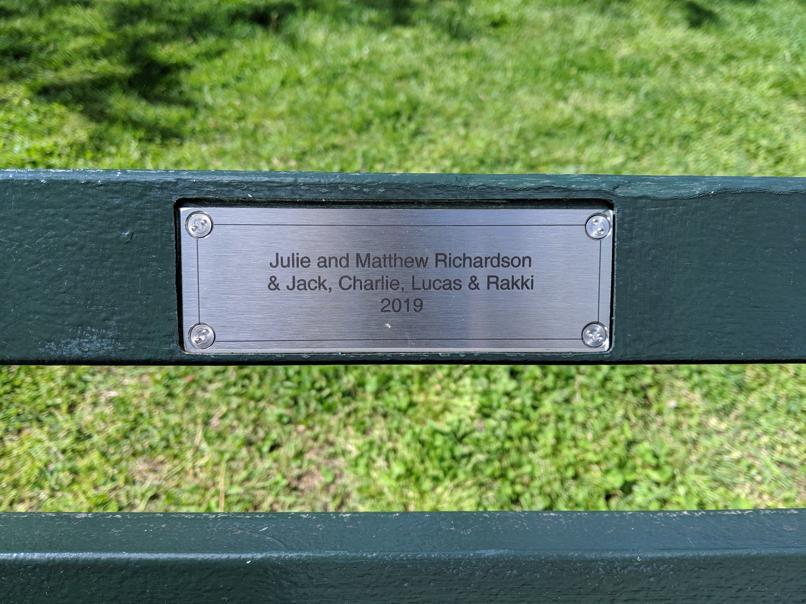 I saw this bench in Central Park