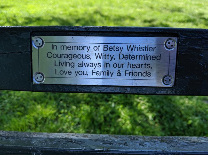 I saw this bench in Central Park