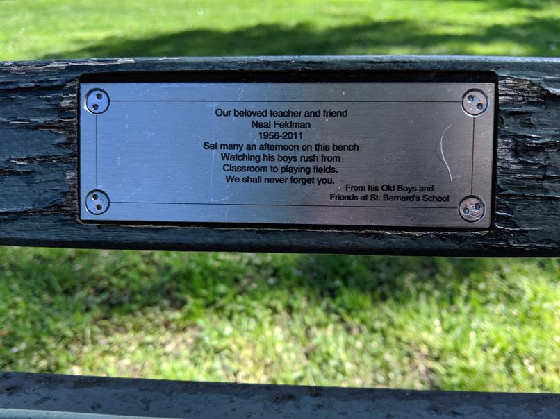 I saw this bench in Central Park