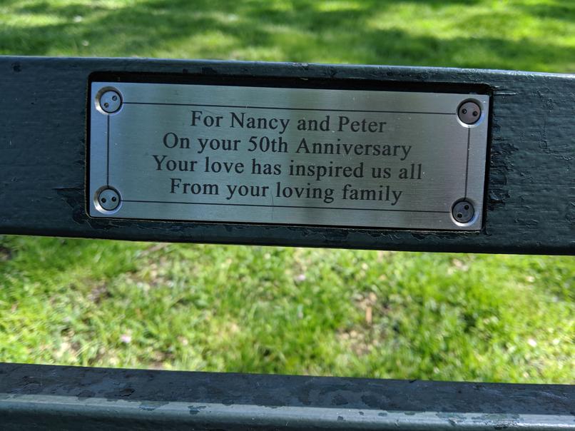 I saw this bench in Central Park