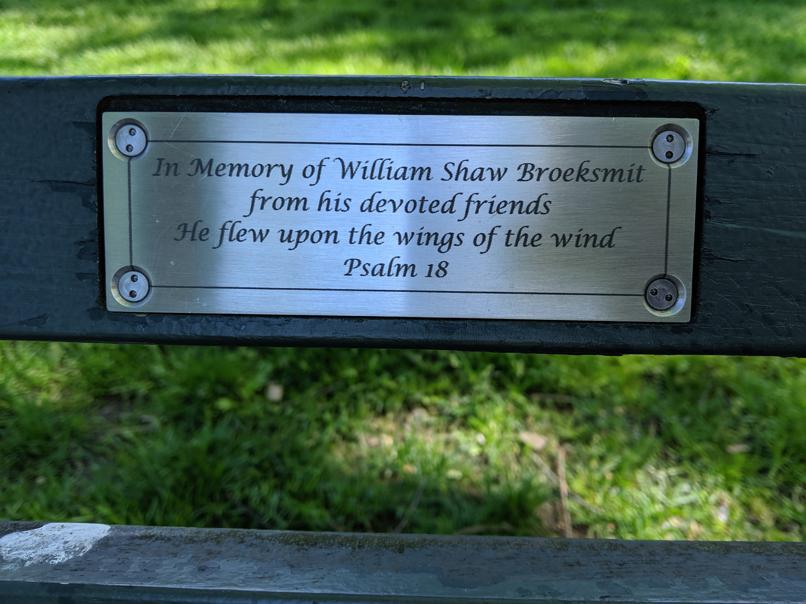 I saw this bench in Central Park