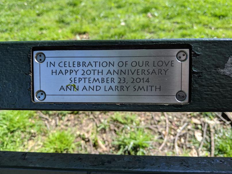 I saw this bench in Central Park