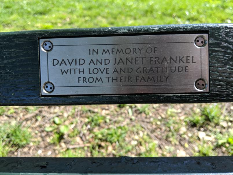 I saw this bench in Central Park