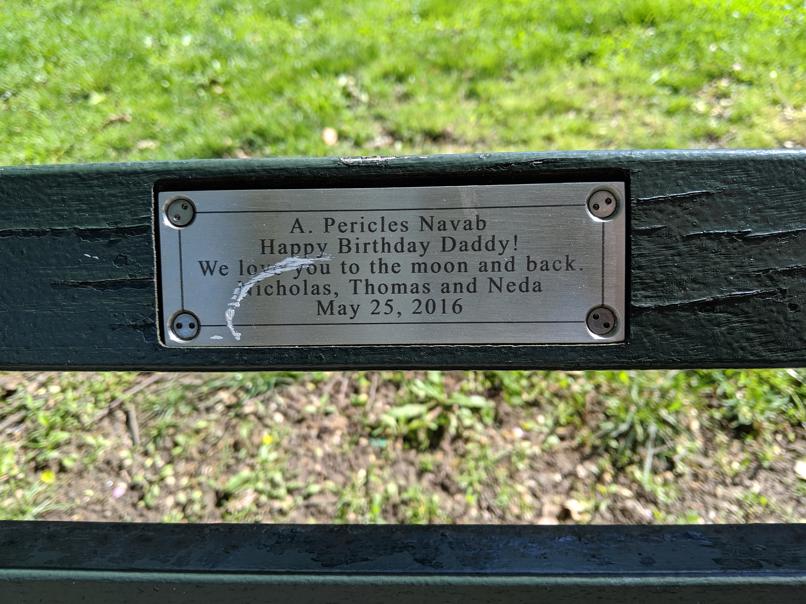 I saw this bench in Central Park