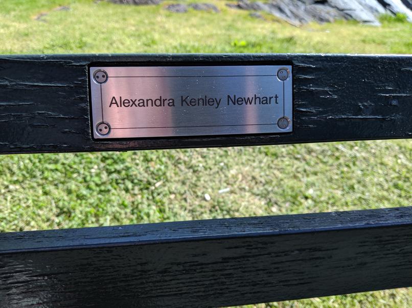 I saw this bench in Central Park