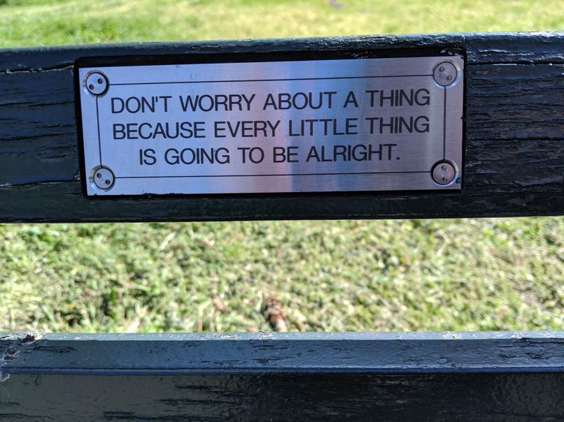 I saw this bench in Central Park