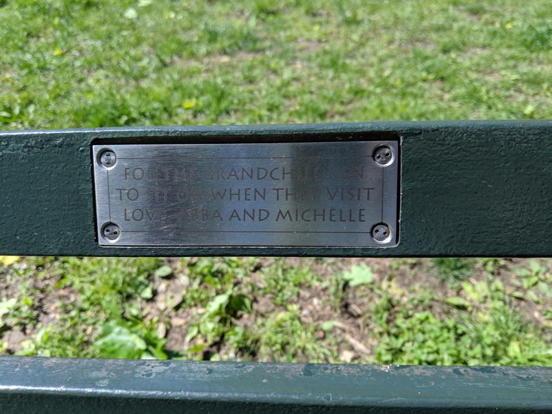 I saw this bench in Central Park