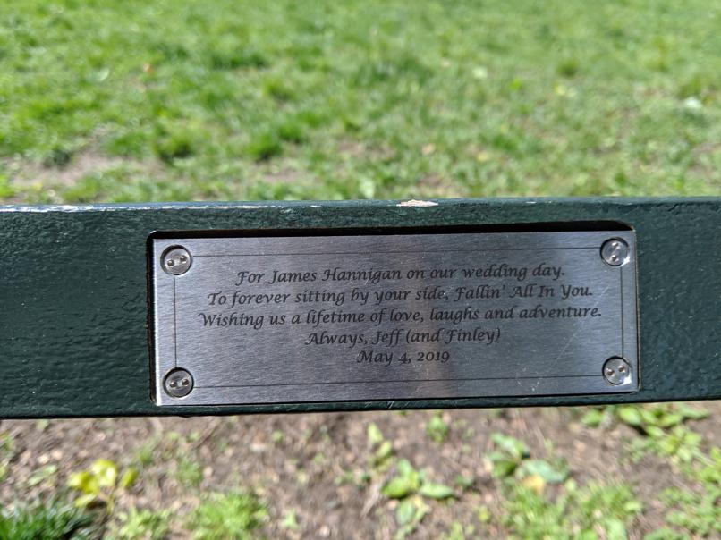 I saw this bench in Central Park