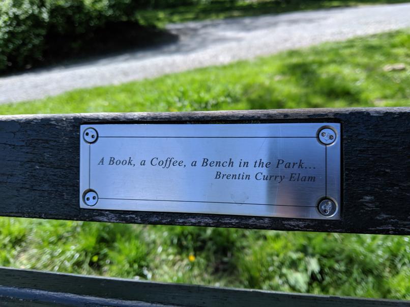 I saw this bench in Central Park