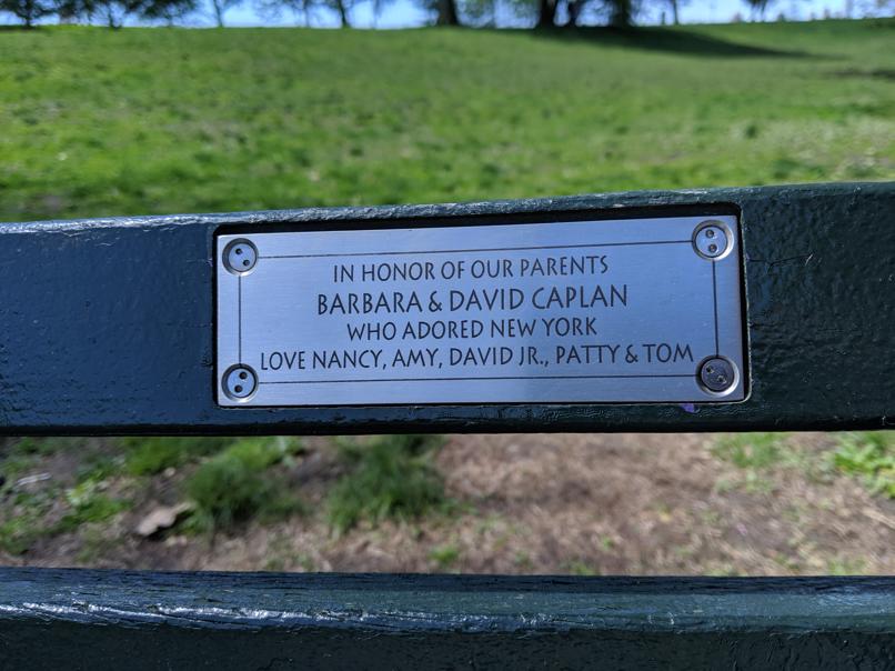 I saw this bench in Central Park