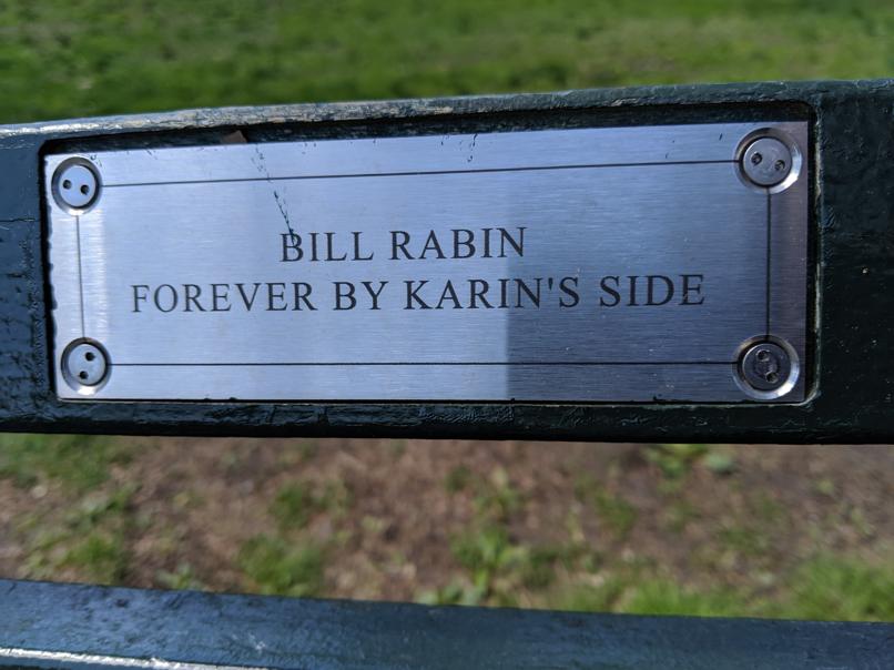 I saw this bench in Central Park