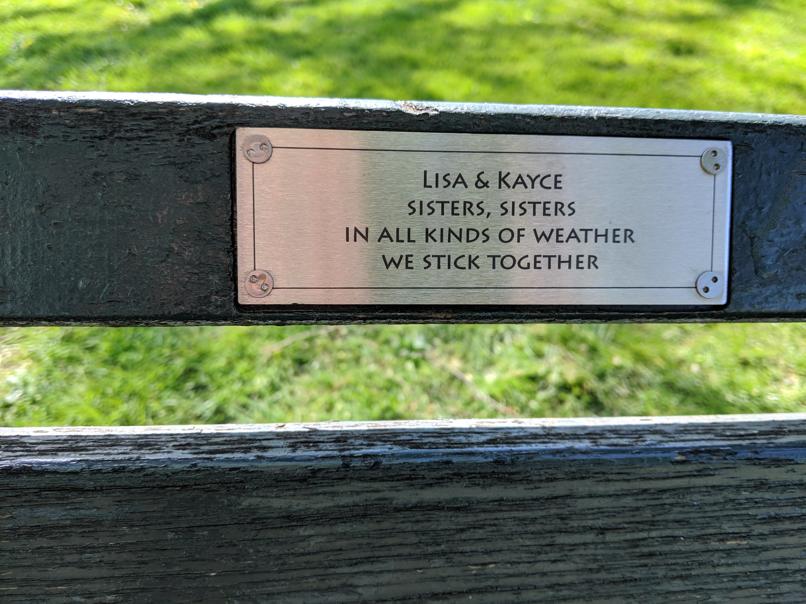 I saw this bench in Central Park