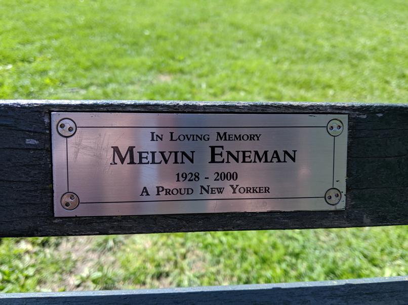 I saw this bench in Central Park