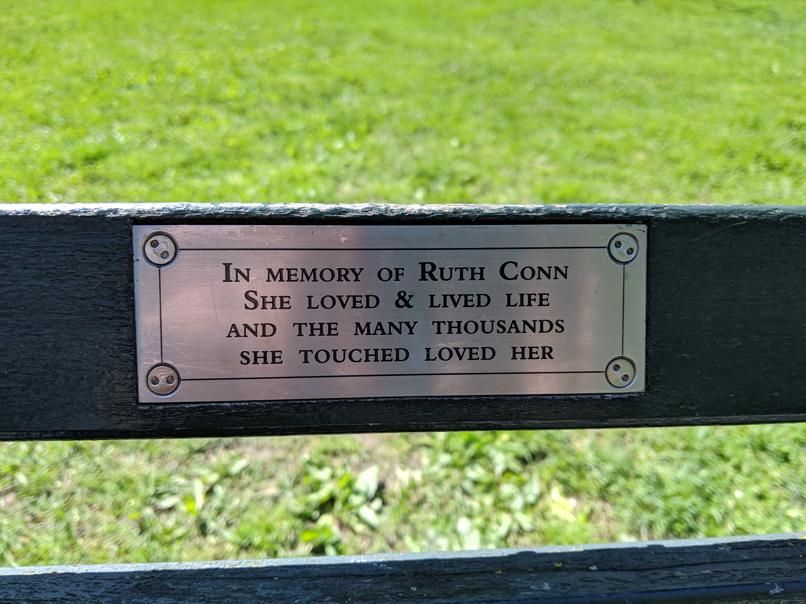 I saw this bench in Central Park