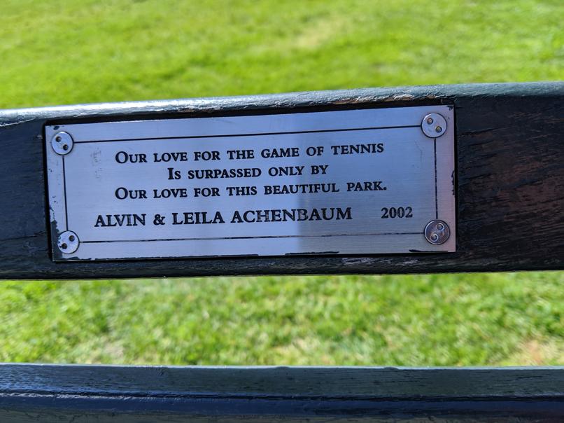 I saw this bench in Central Park