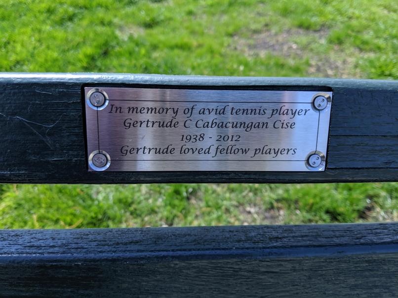 I saw this bench in Central Park