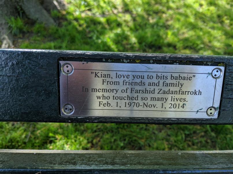 I saw this bench in Central Park