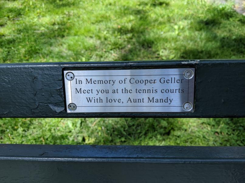 I saw this bench in Central Park