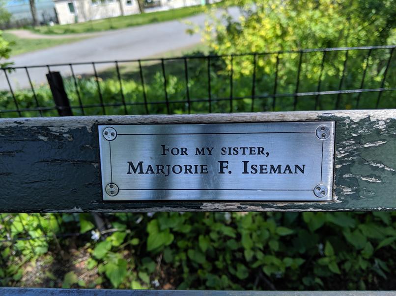 I saw this bench in Central Park