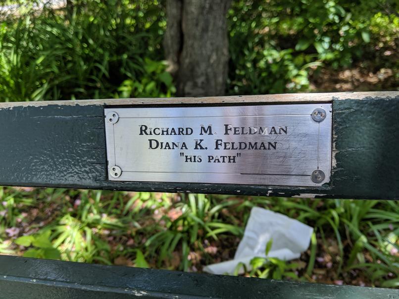 I saw this bench in Central Park