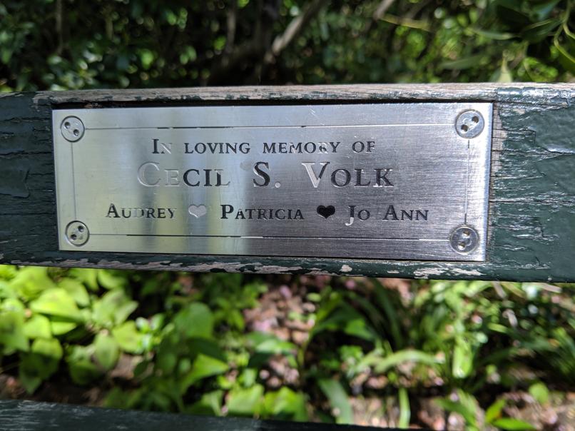 I saw this bench in Central Park