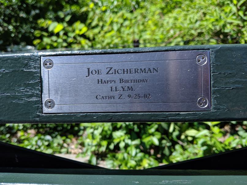 I saw this bench in Central Park