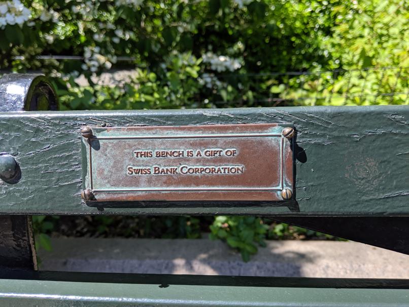 I saw this bench in Central Park