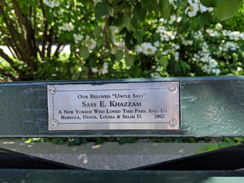 I saw this bench in Central Park