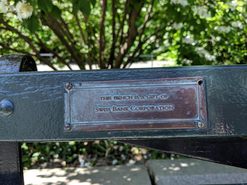 I saw this bench in Central Park