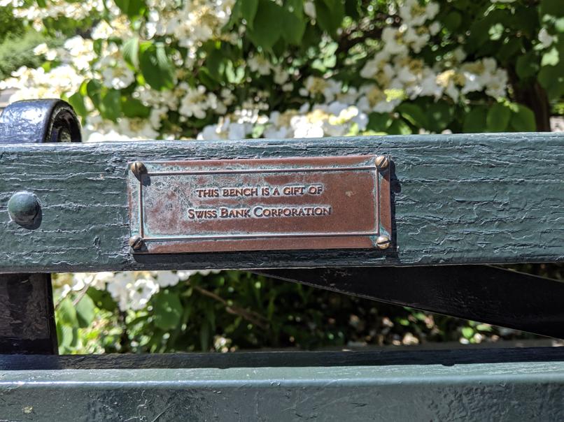 I saw this bench in Central Park